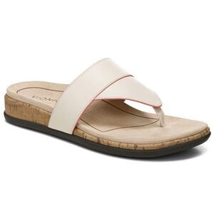 Vionic Jillian Toe Post Leather Platform Sandals NIB